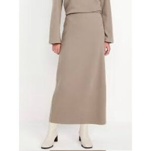 Old Navy Womens 2X Maxi Column Skirt Chocolate Malt BNWT